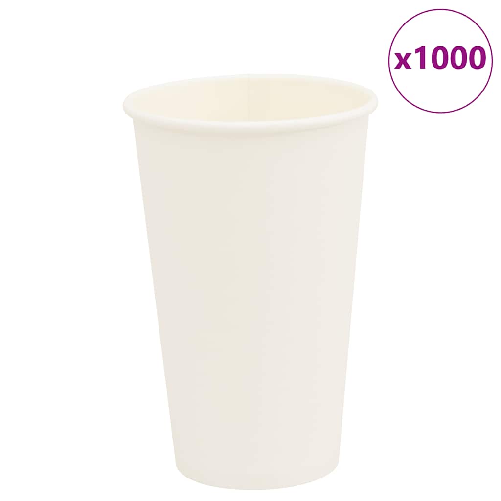 Pappbecher 1000 Stk. 12oz 300ml Weiß
