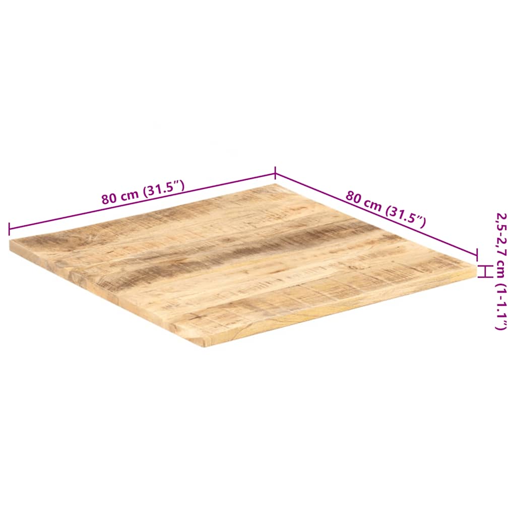 Tischplatte Massivholz Akazie 15-16 mm 60x80 cm