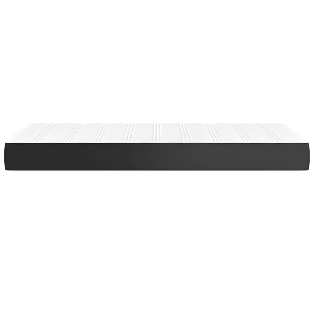 Taschenfederkernmatratze Mittel Schwarz 80x200x20 cm Kunstleder