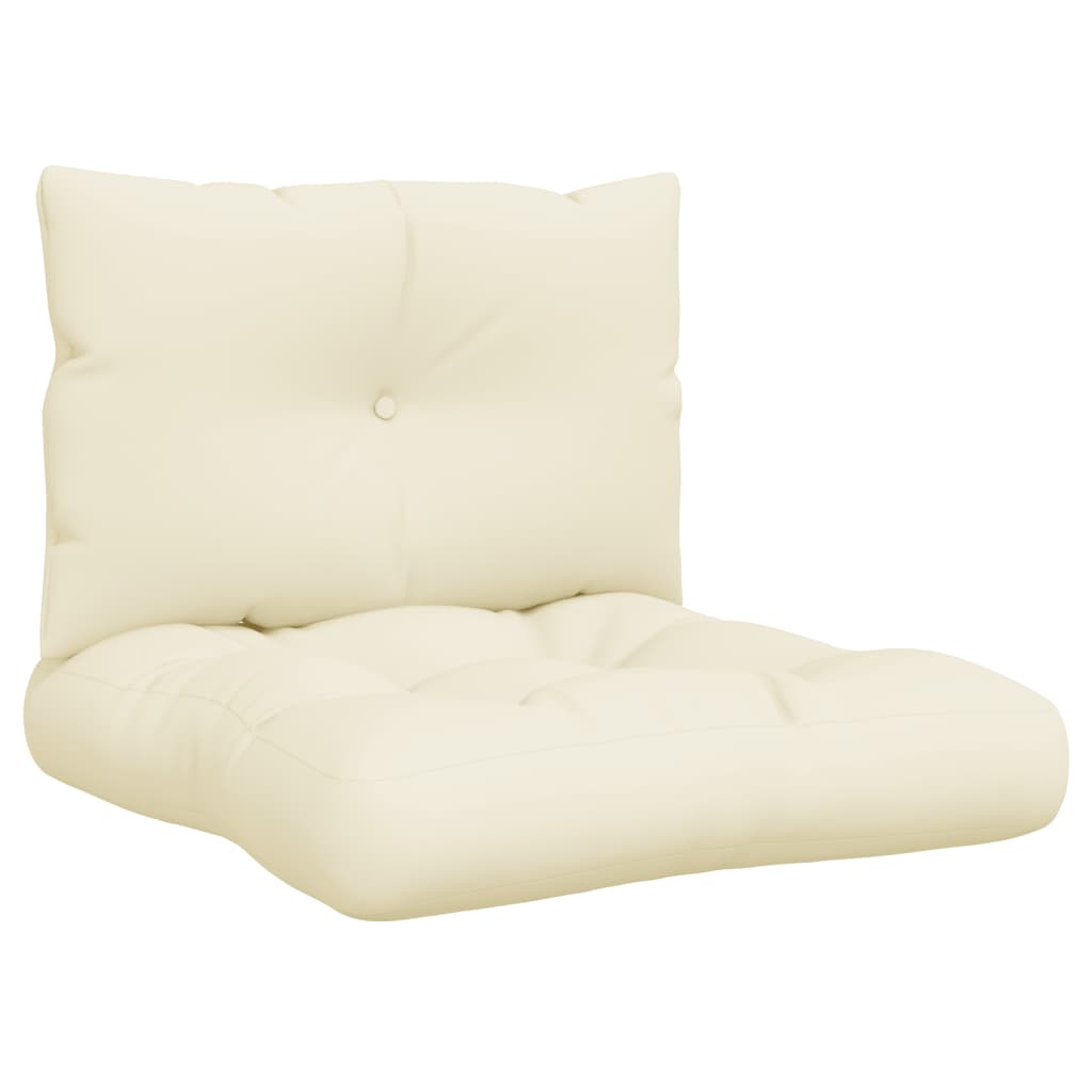 Palettenkissen 3-tlg. Taupe Stoff