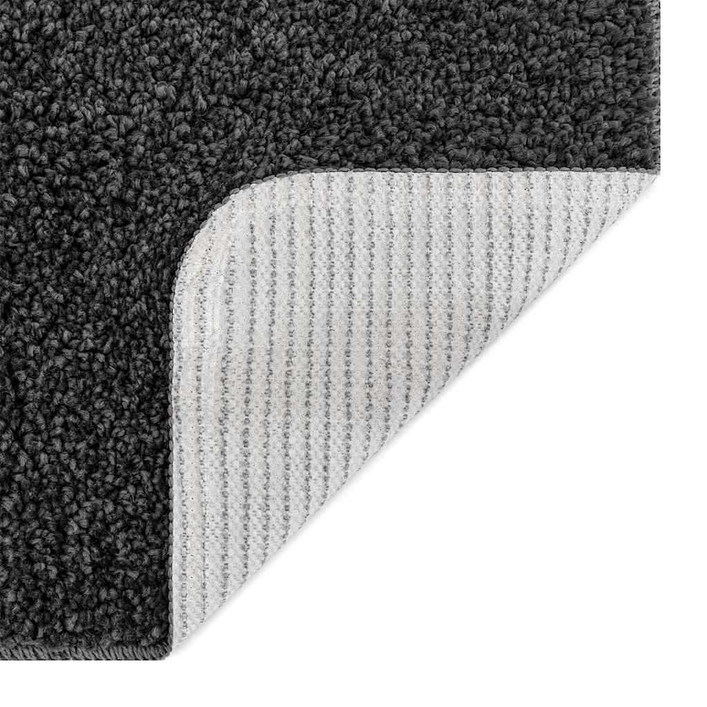 Anti-Rutsch Badematten-Set 2 pcs Dunkelgrau PP