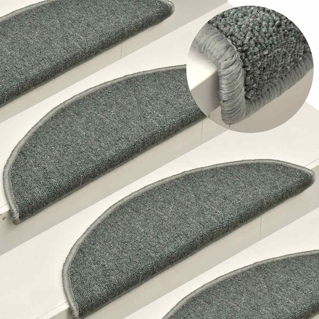 Stufenmatten 15 Stk. 56x17x3 cm Anthrazit Halbrund