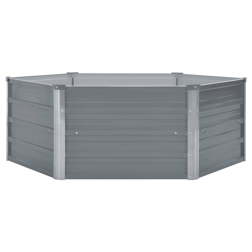 Garten-Hochbeet 129x45 cm Verzinkter Stahl Silber
