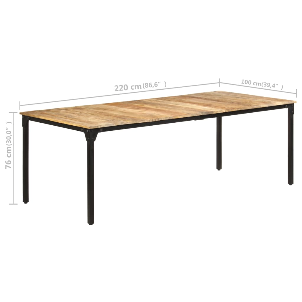 Esstisch 140x70x76 cm Raues Mangoholz