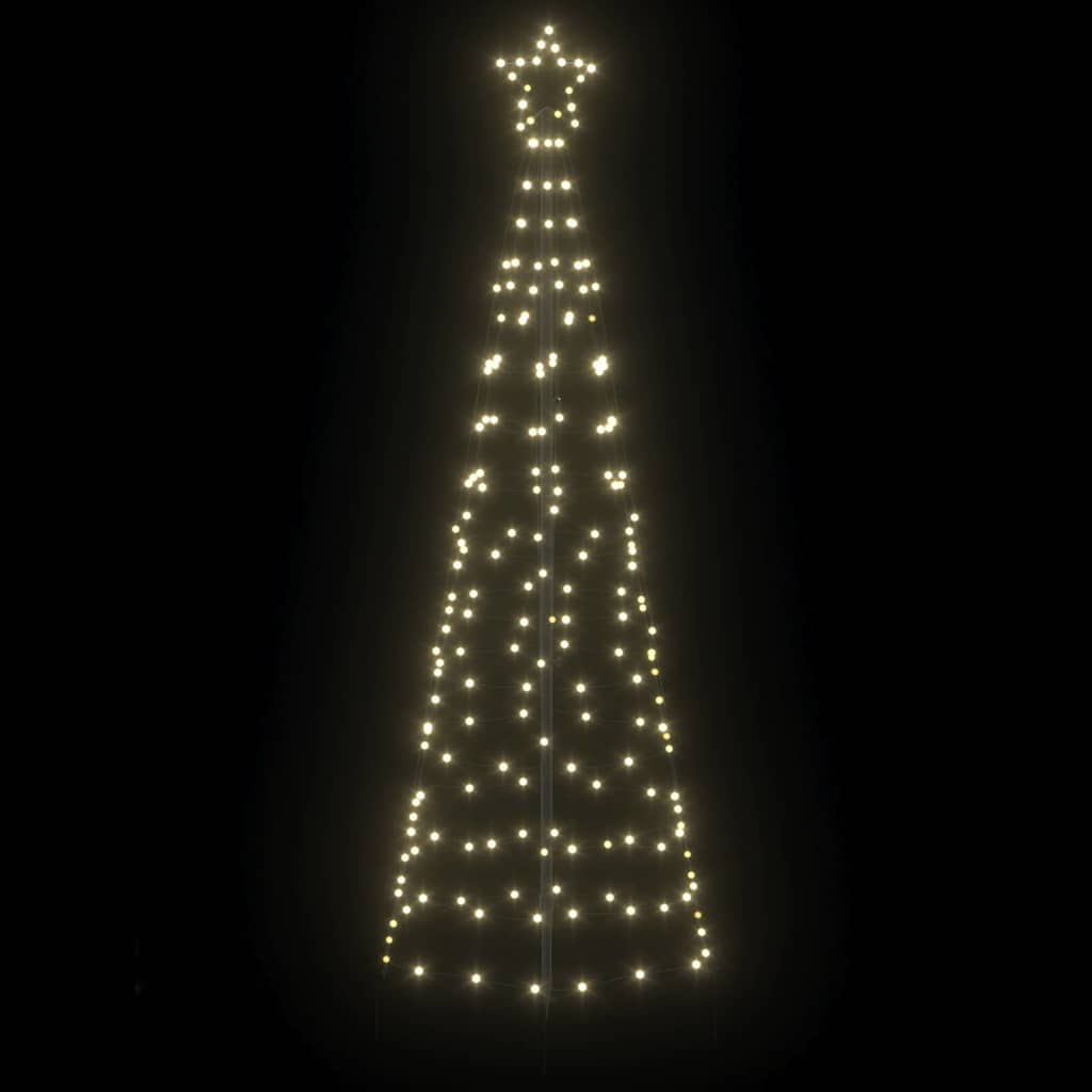 LED-Weihnachtsbaum mit Erdspießen 220 LEDs Warmweiß 180 cm