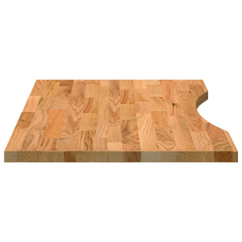 Schreibtischplatte Unbehandelt 80x50x2,5 cm Massivholz Eiche