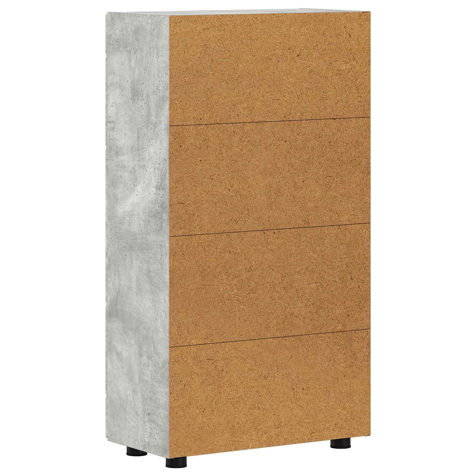 Highboard mit Regal FLORIN Weiß 60 x 35 x 182 cm Holzwerkstoff