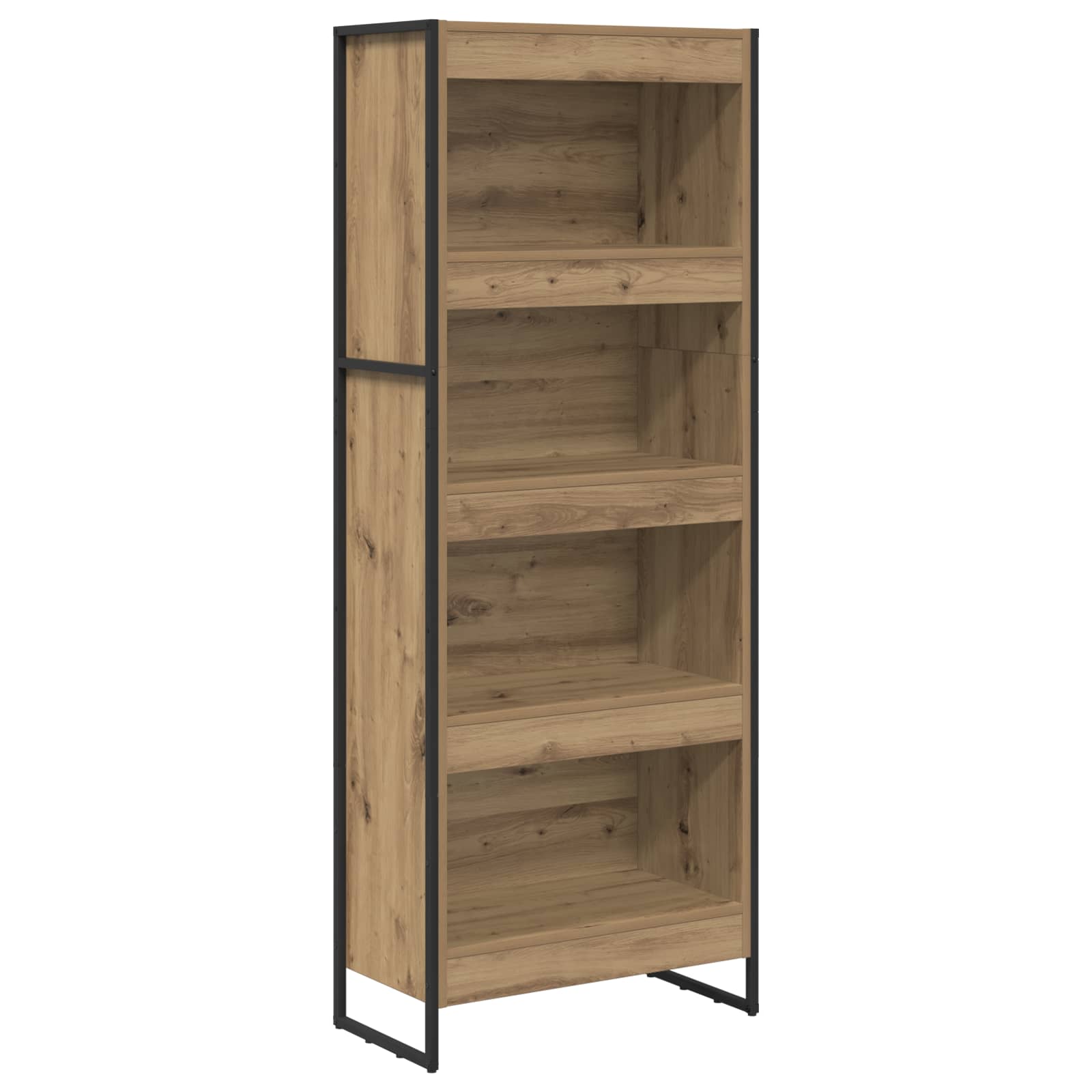 Bücherregal 2 pcs Schwarz Eichen-Optik 60 x 30 x 189,5 cm