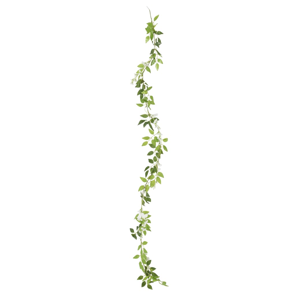 Blumengirlanden Blumen 6 Stk. Weiß 200 cm