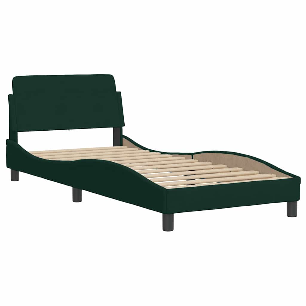 Bett mit Matratze Hellgrau 80x200 cm Samt