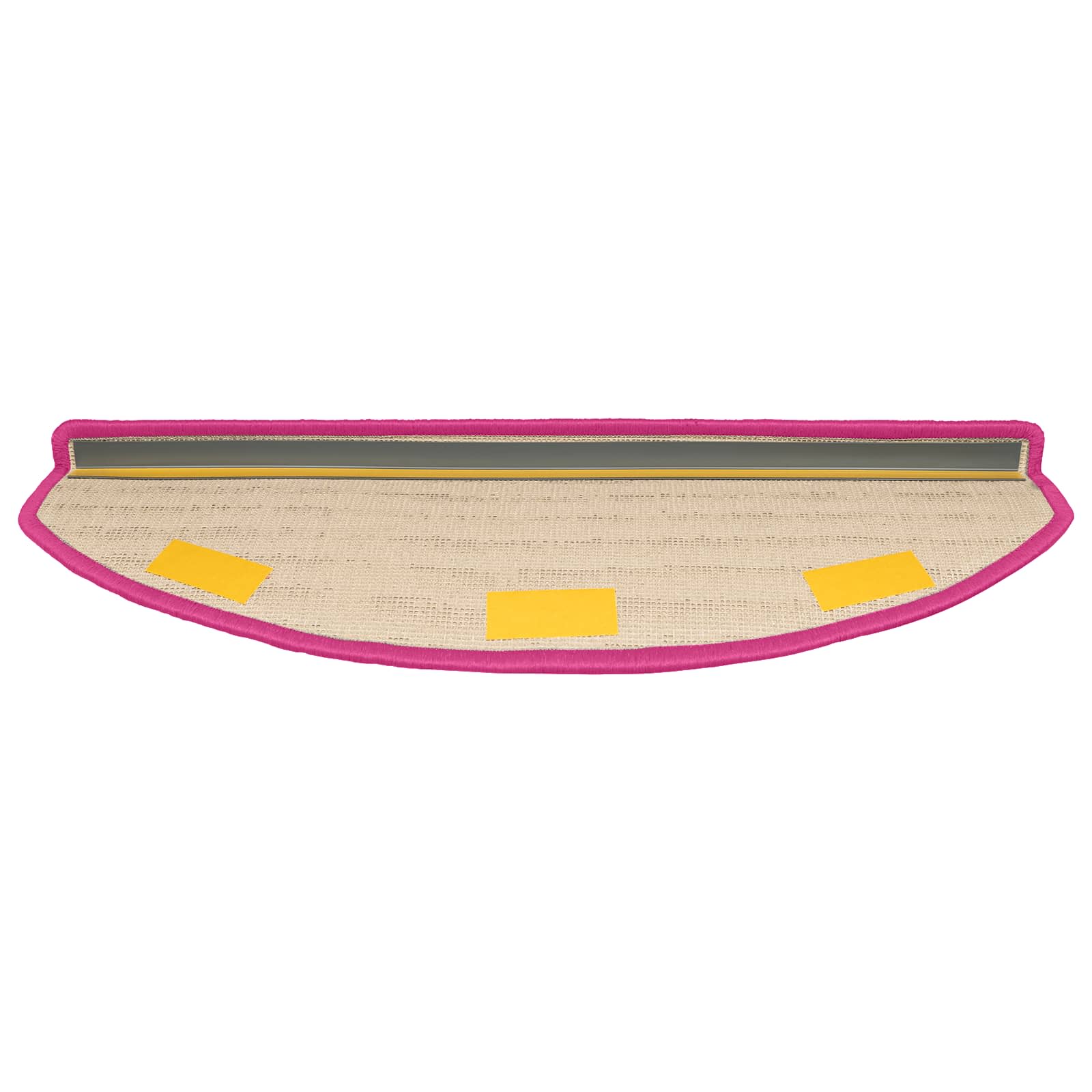 Stufenmatten 15 Stk. 56x17x3 cm Grau Halbrund