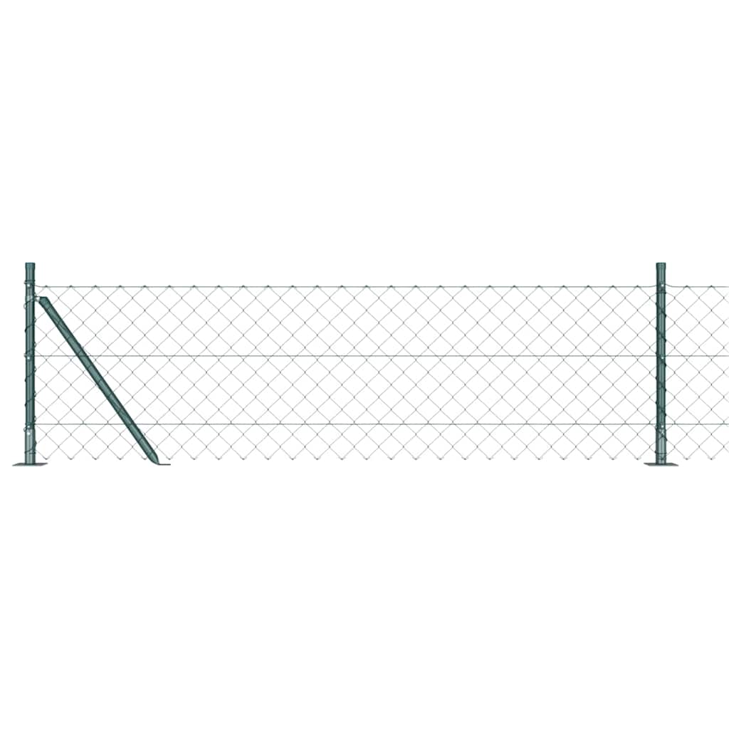 Outdoor Kettenglied-Zaun Erdfixierung 10 x 0,4 m Grün Netz