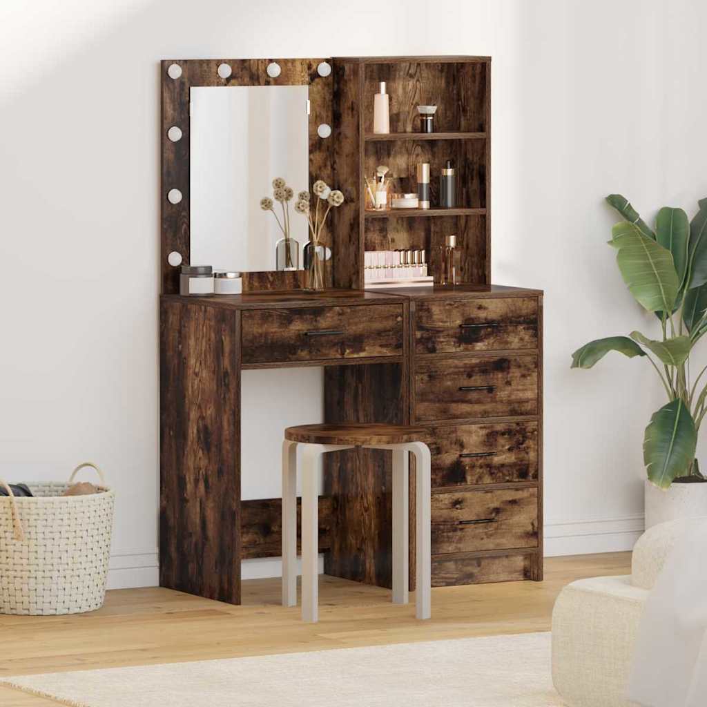 Schminktisch 2 pcs Weiß 50 x 41 x 135 cm Holzwerkstoff