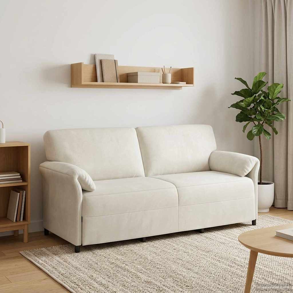 1-Sitzer Sofa Hellgrau 88 x 83 x 95 cm Samt