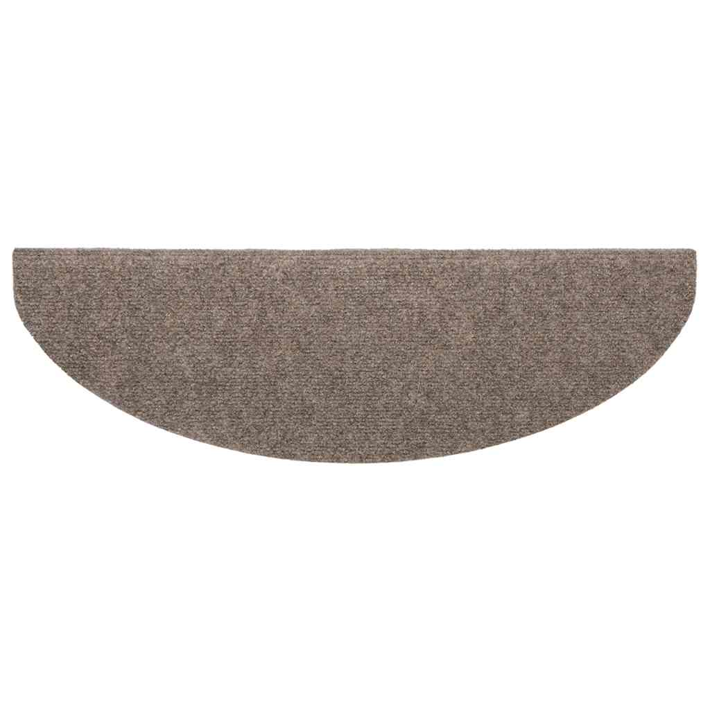 Stufenmatten Selbstklebend 15 Stk. 56x17x3 cm Hellbraun Halbrund