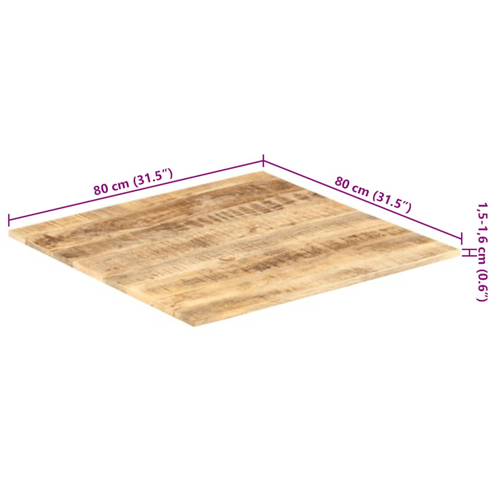 Tischplatte Massivholz Akazie 15-16 mm 60x80 cm