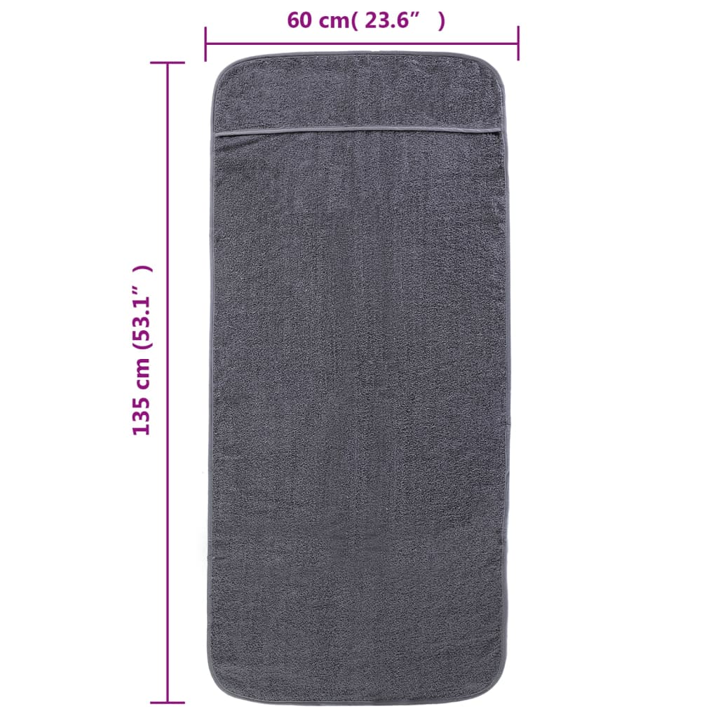 Strandtücher 4 Stk. Weiß 60x135 cm Stoff 400 GSM
