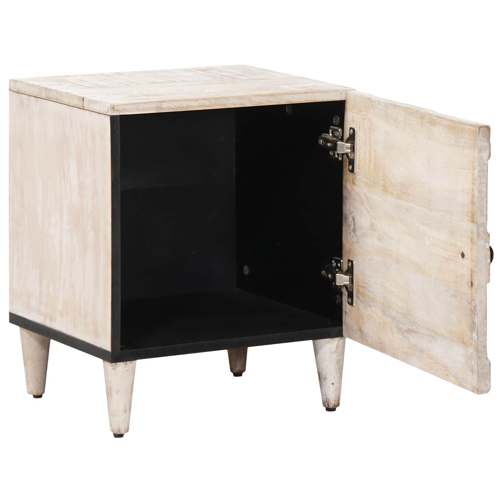 Nachttisch Braun 40 x 33,5 x 46 cm Massivholz Mango