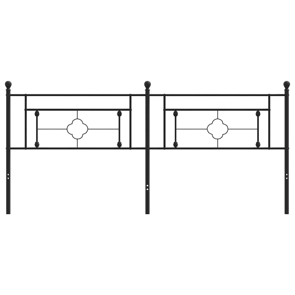 Ersatz-Kopfteil Metall Schwarz 100 cm
