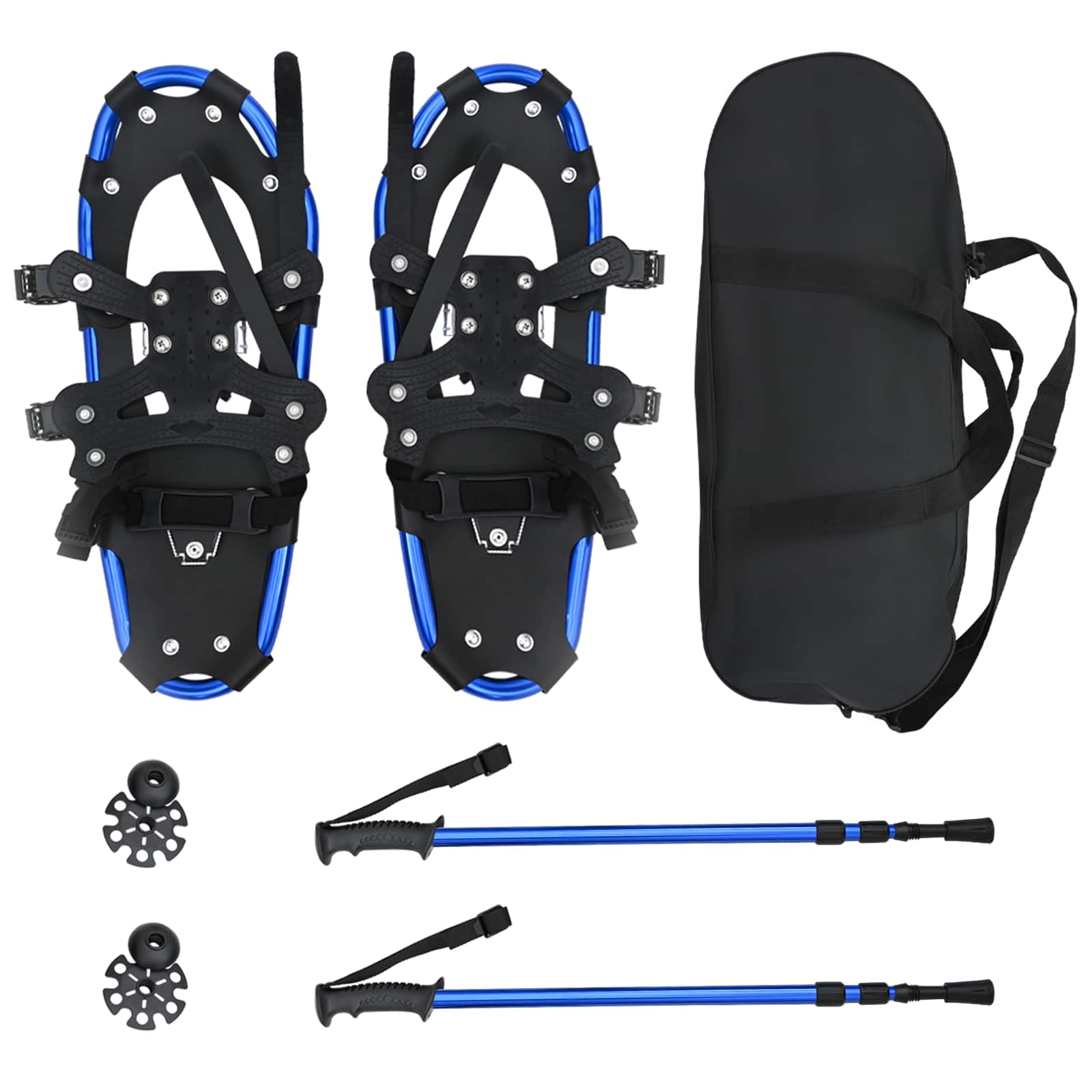 3 in 1 Schneeschuhe Silber und Schwarz 53,5 x 21 cm