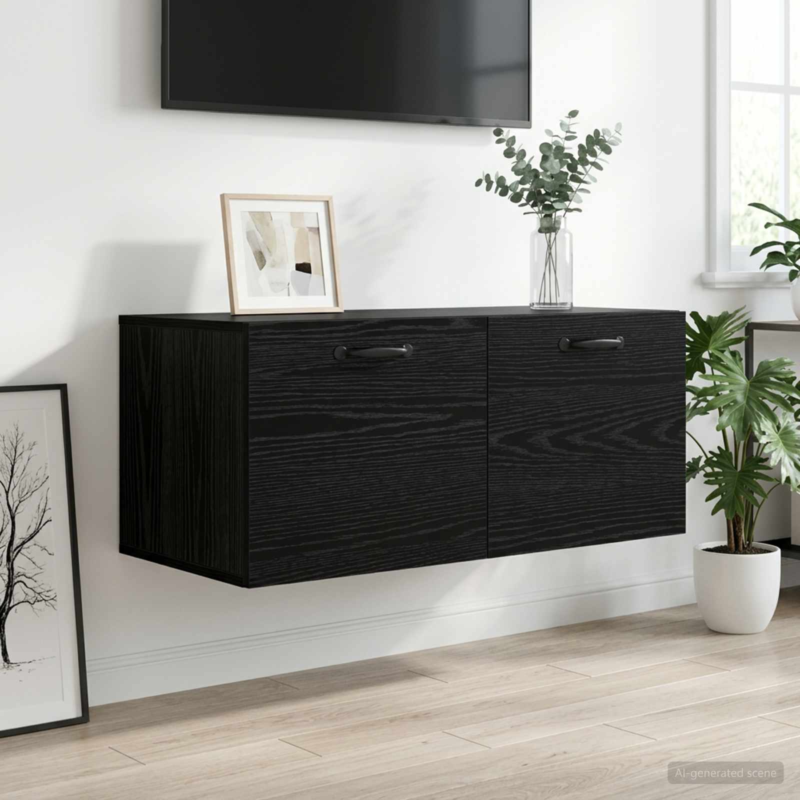 Wandschrank Weiß 80x36,5x35 cm Holzwerkstoff