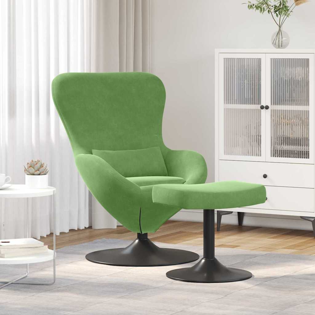 Eiersessel Blau Samt
