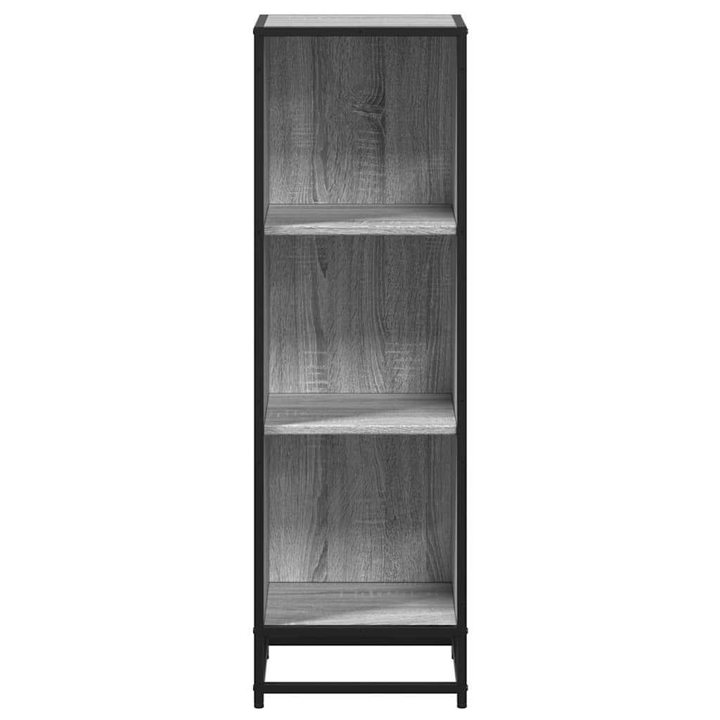 Bücherregal Schwarz 97,5x33x107,5 cm Holzwerkstoff und Metall