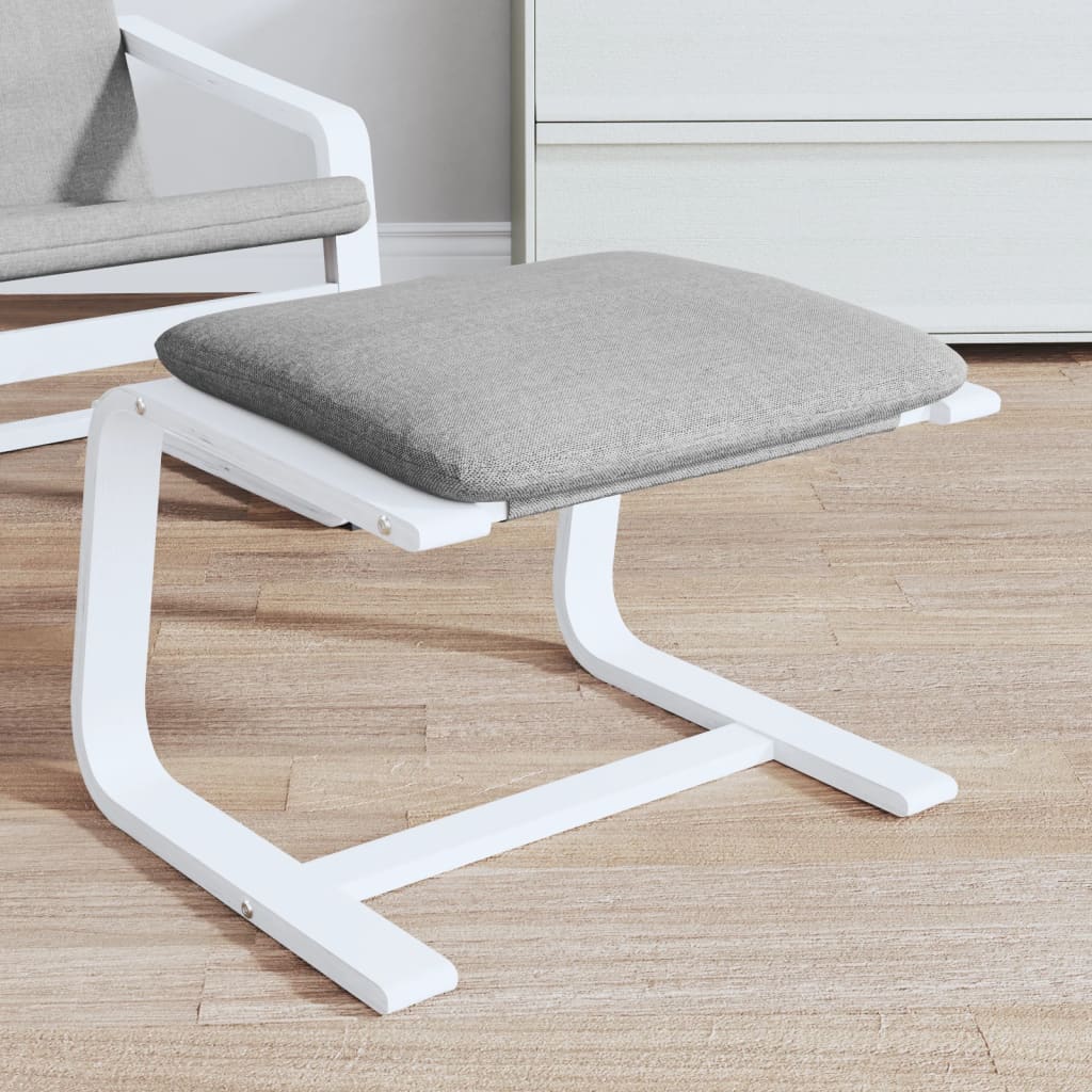 Fußhocker Creme 51x41x40 cm Stoff