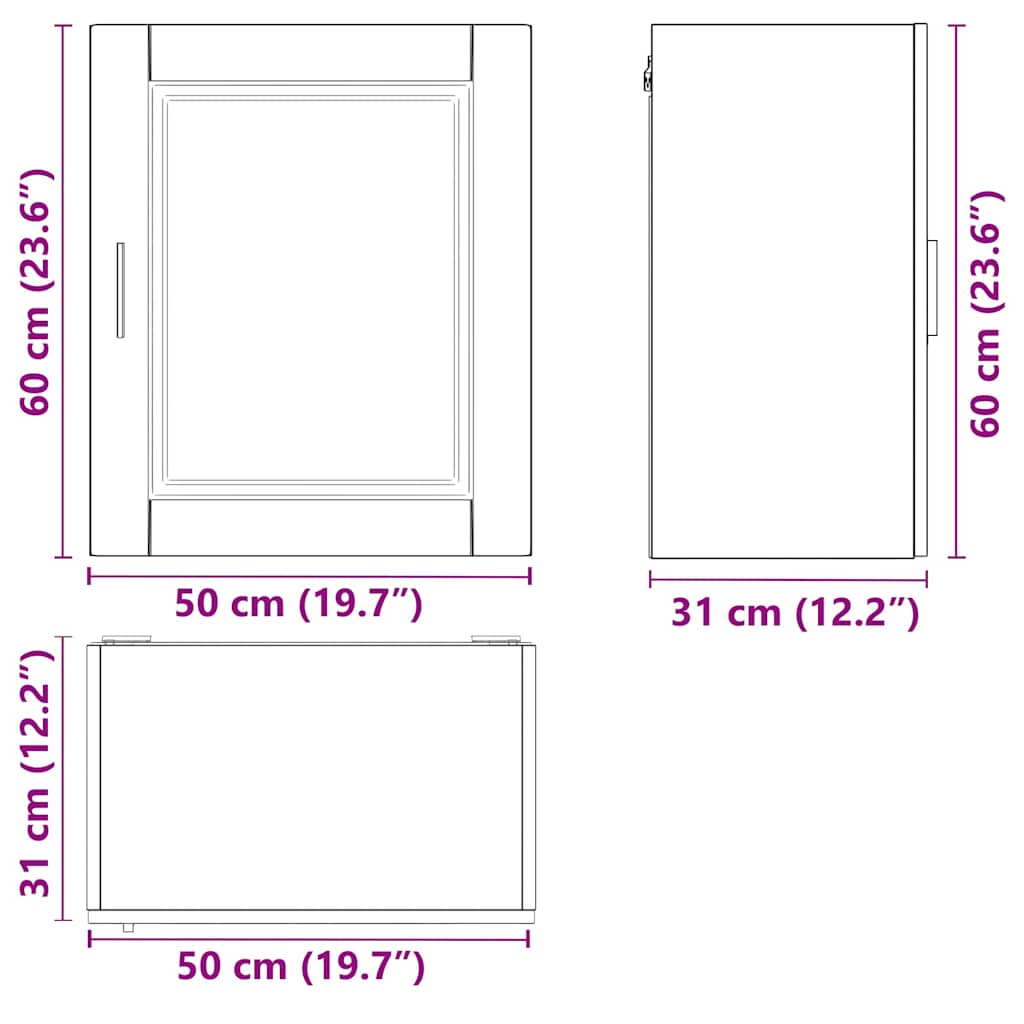 Herdumbauschränke 2 Stk. Porto Weiß Holzwerkstoff
