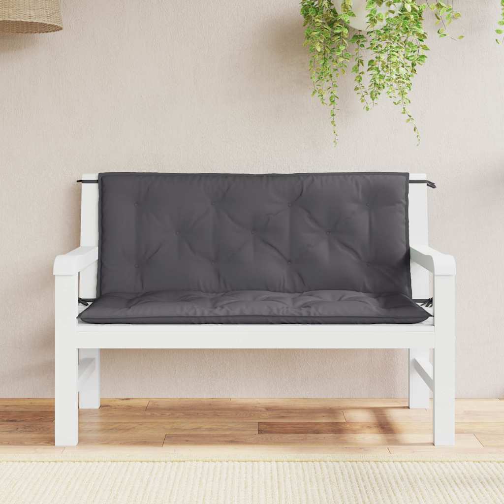 Gartenbank-Auflage Anthrazit 100x(50+50)x7 cm Oxford-Gewebe