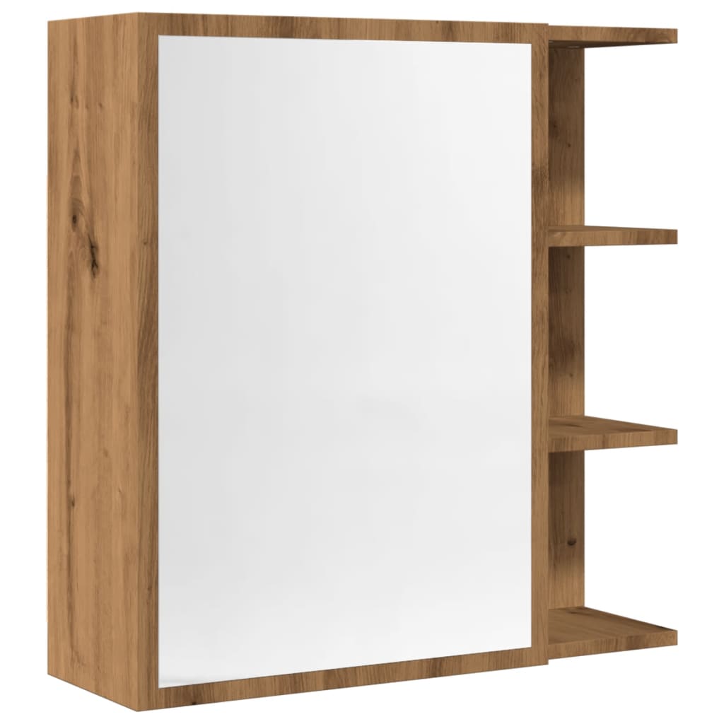 Bad-Spiegelschrank Weiß 62,5x20,5x64 cm Holzwerkstoff