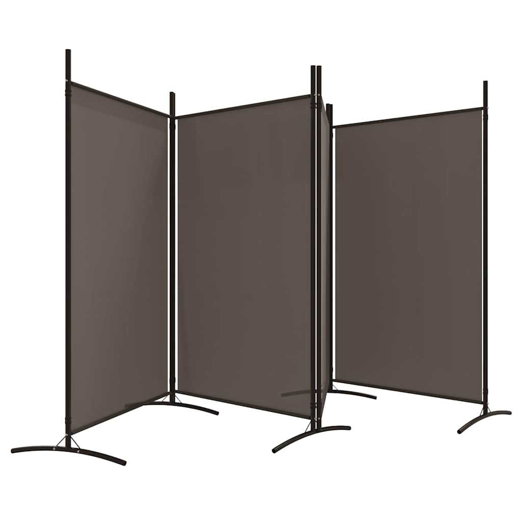 3-tlg. Raumteiler Weiß 260x180 cm Stoff