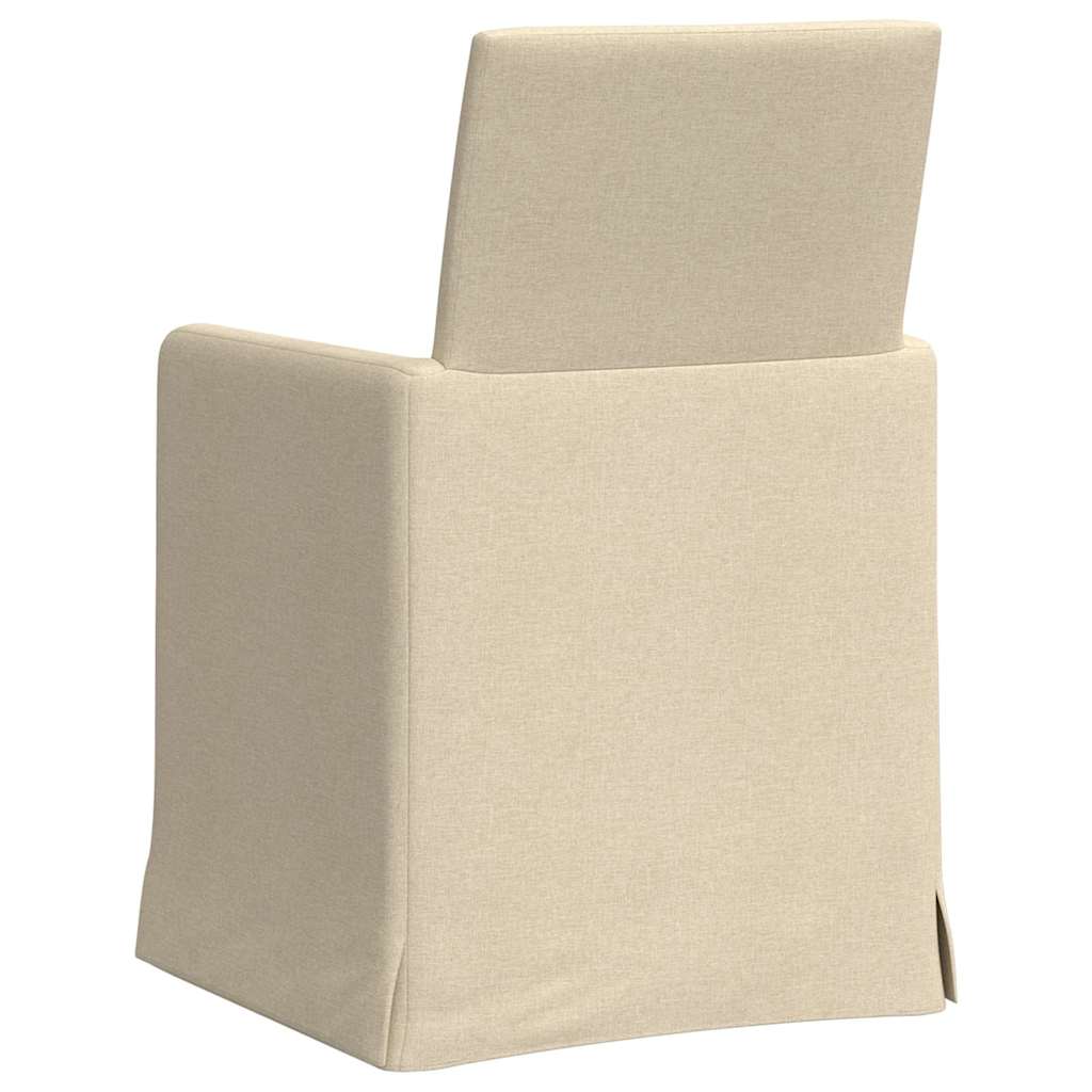 Esszimmerstühle 2 pcs Hellgrau 57 x 67 x 95 cm Stoff