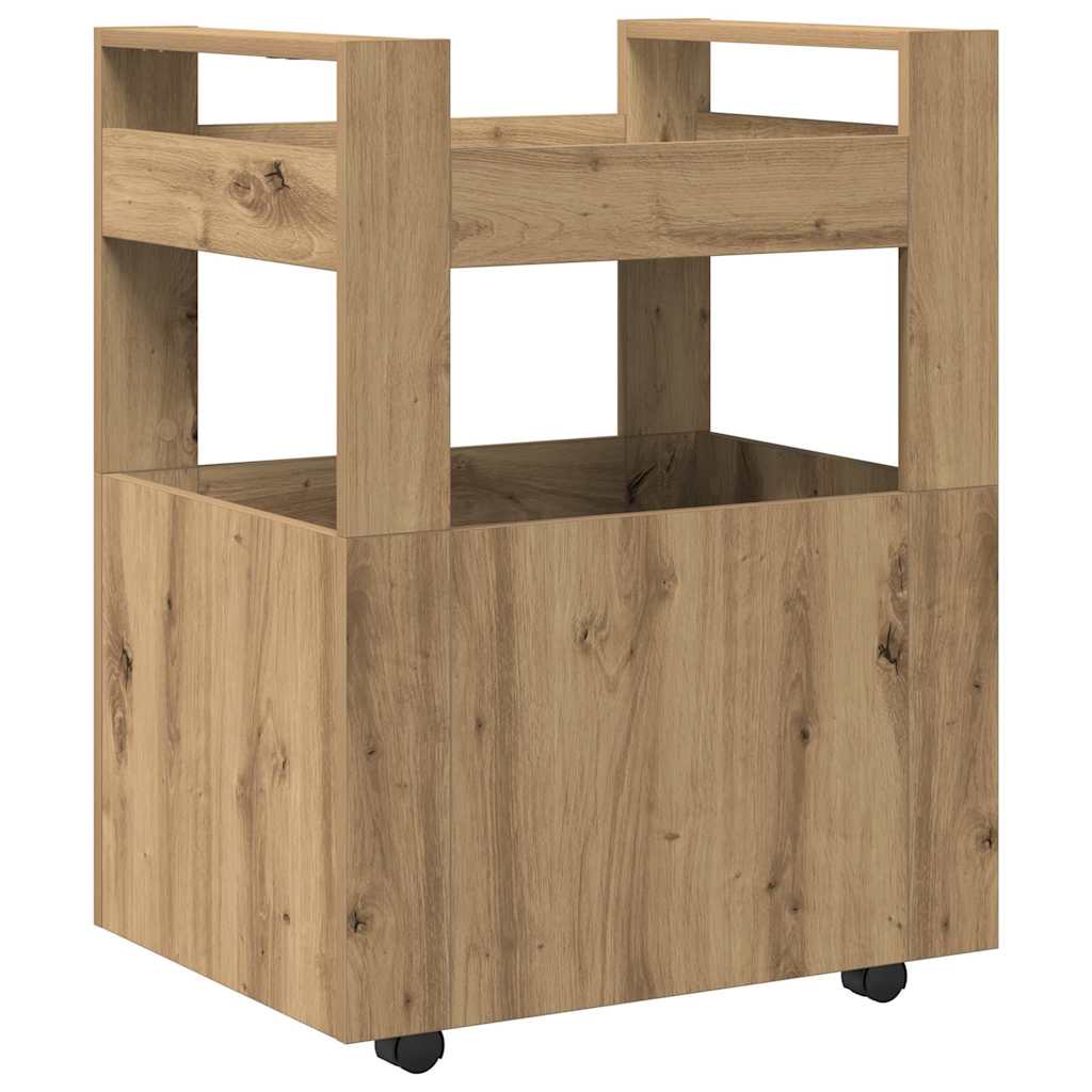 Küchenwagen Weiß 60x45x80 cm Holzwerkstoff
