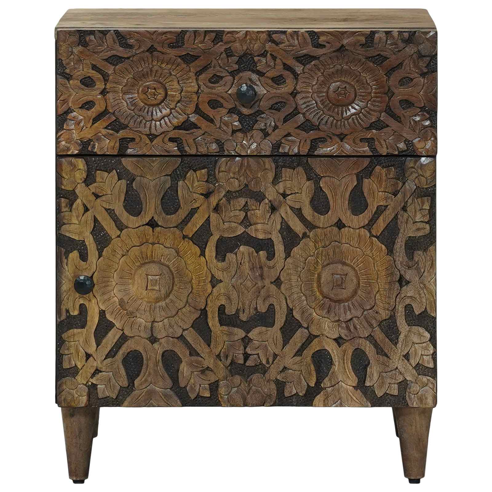 Bettkasten Braun 50 x 33 x 60 cm Massivholz Mango