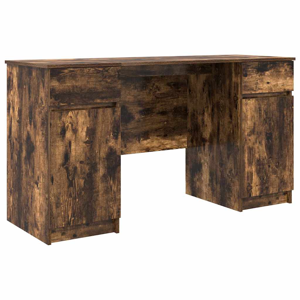 Schreibtisch mit Schubladen Weiß 140 x 49 x 76 cm Holzwerkstoff