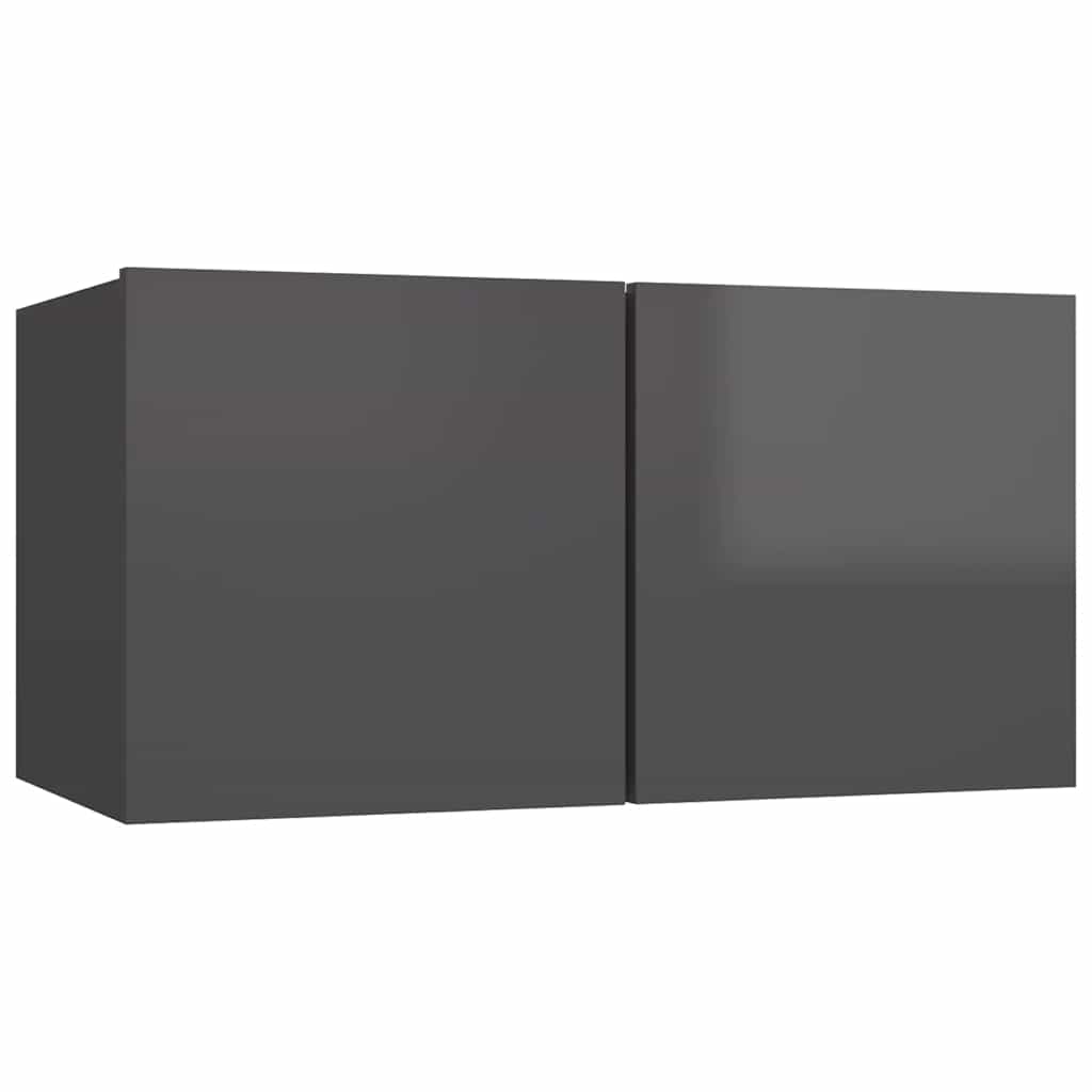 4-tlg. TV-Schrank-Set Weiß Holzwerkstoff