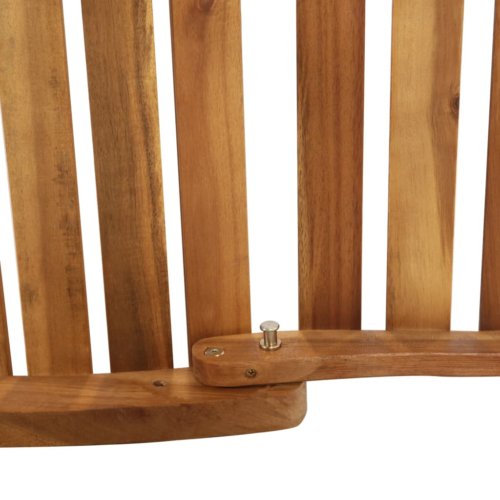 Sonnenliege mit Auflage Beige Massivholz Akazie