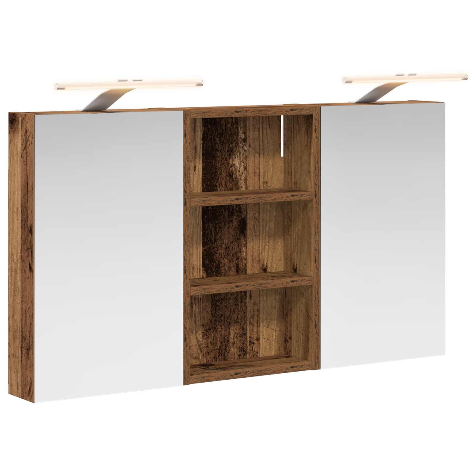 Badezimmerschrank-Set 3 pcs 80 x 10,5 x 50 cm Holzwerkstoff