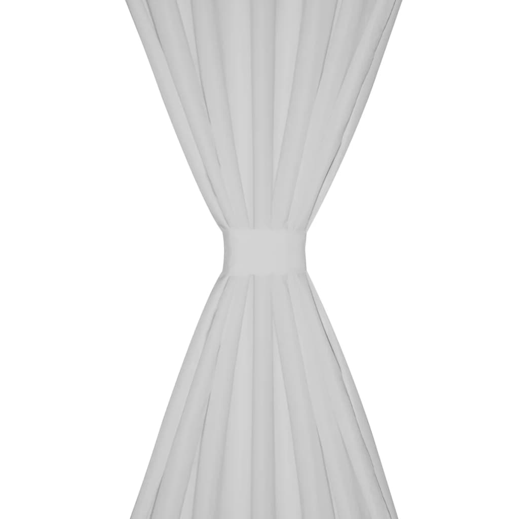 Vorhänge Gardinen aus Satin 2-teilig 140 x 175 cm Schwarz
