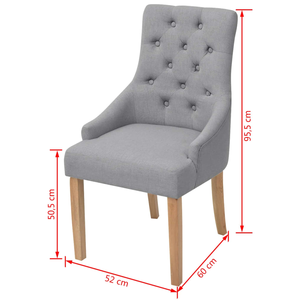 Esszimmerstühle 2 Stk. Creme Stoff