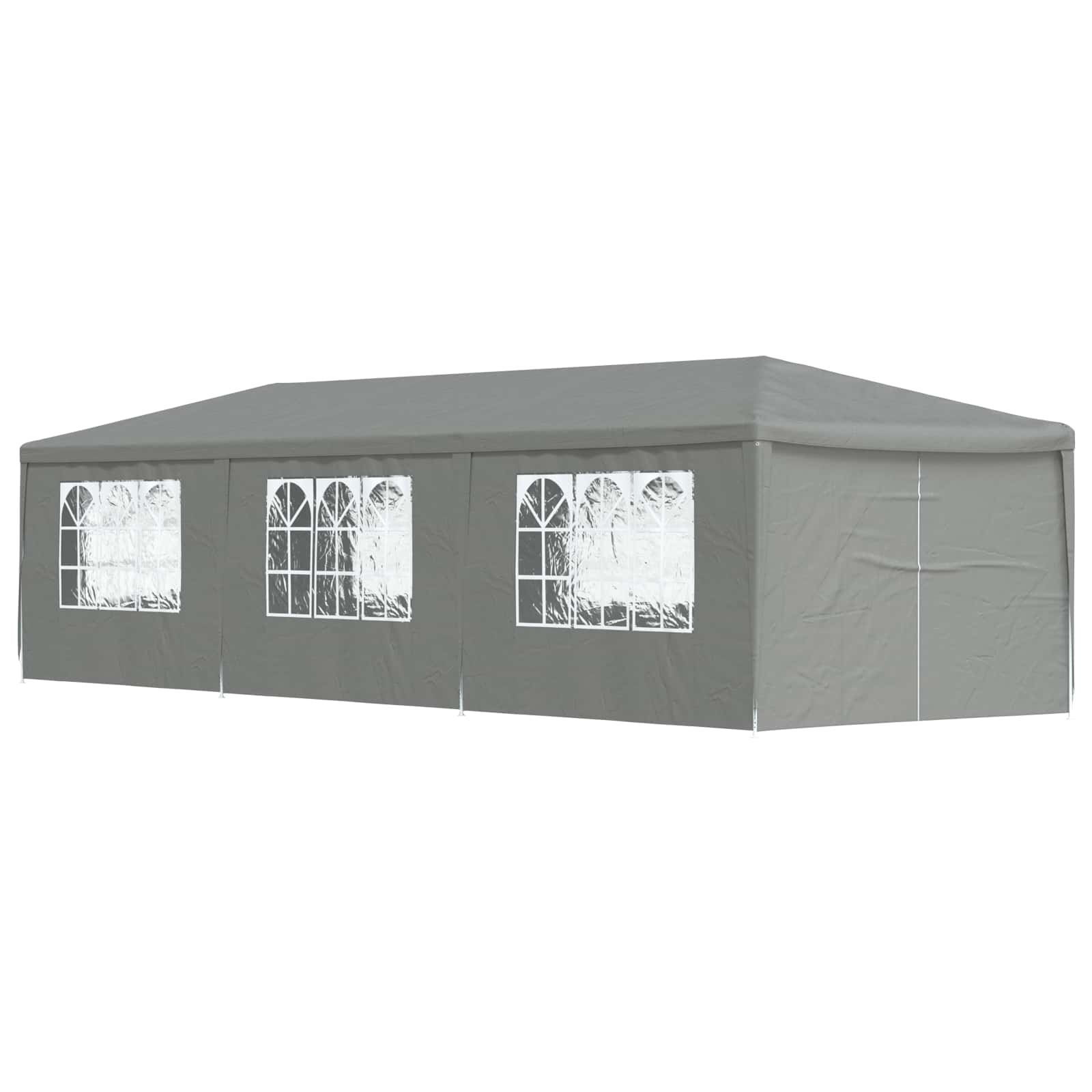 Party-Zelt 400 x 300 x 255 cm Rot PE und Stahl