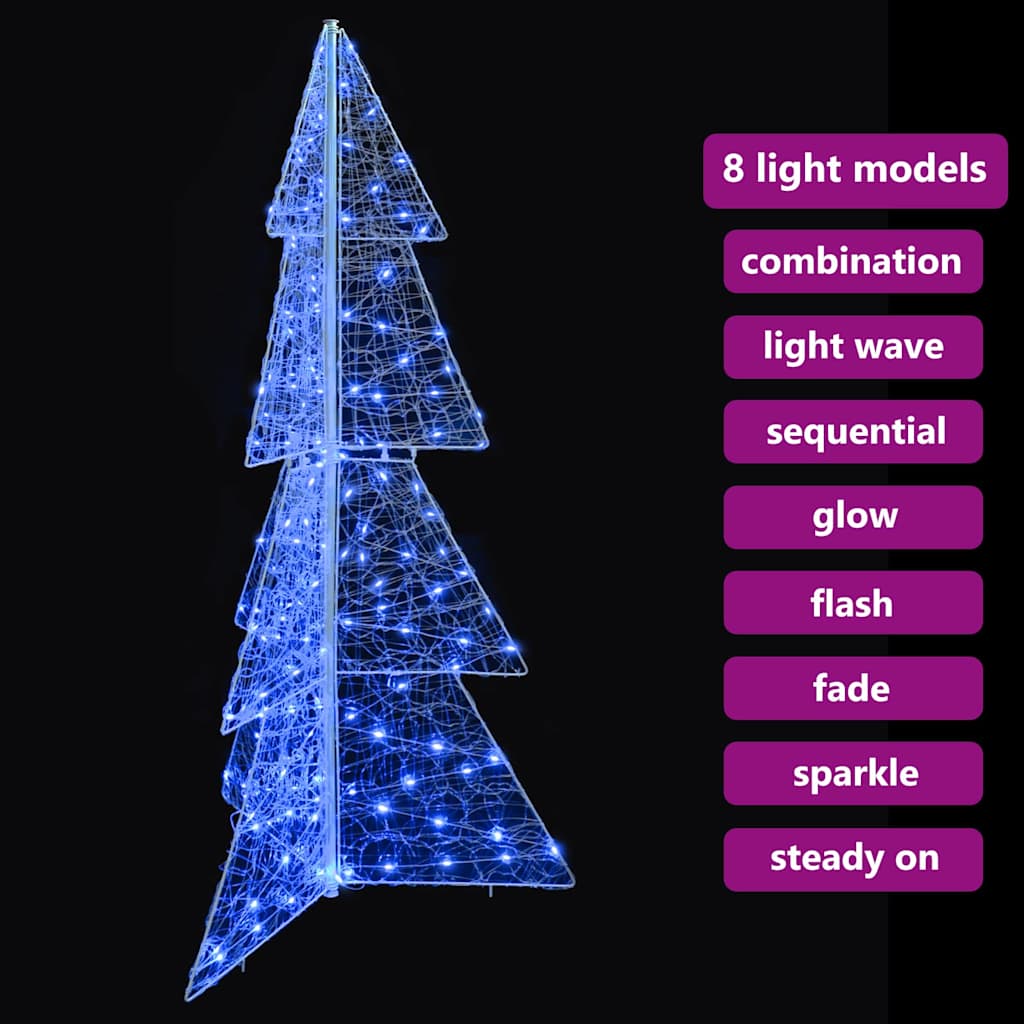 Weihnachtsbaum mit 100 LEDs Warmes Weiß 120 cm Acryl