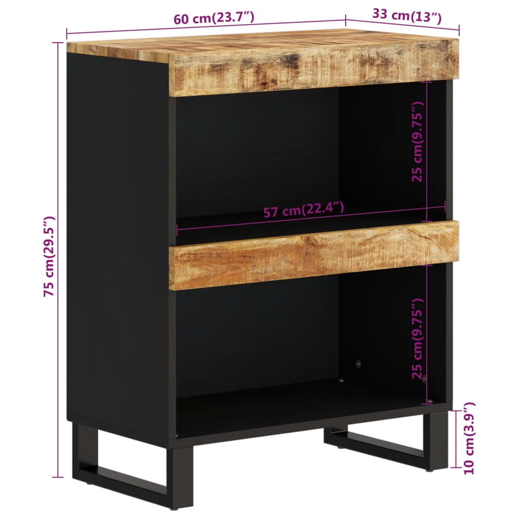 Beistelltisch 60x33x75 cm Massivholz Akazie