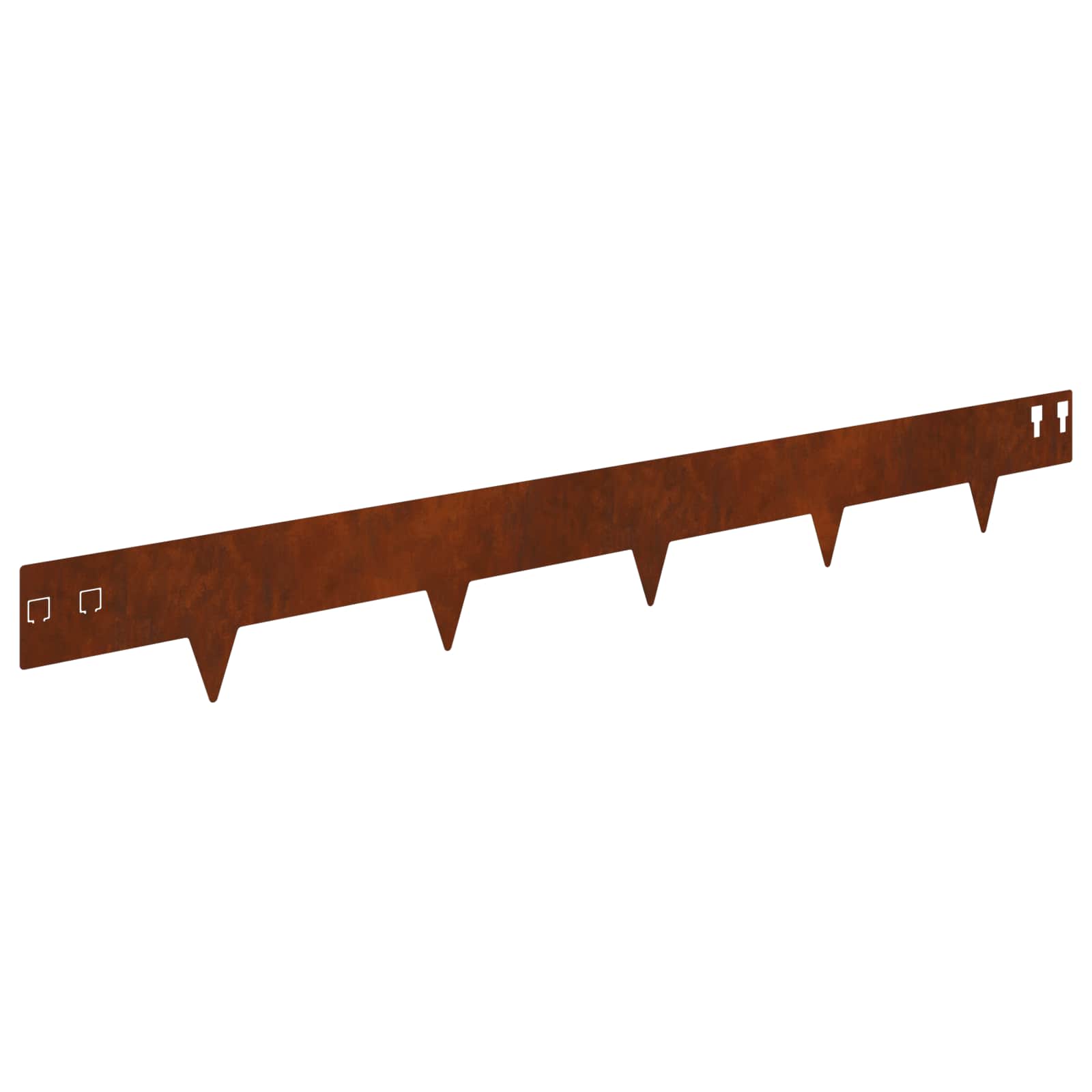 Raseneinfassung 10 pcs 100 x 12 cm Stahl Schwarz