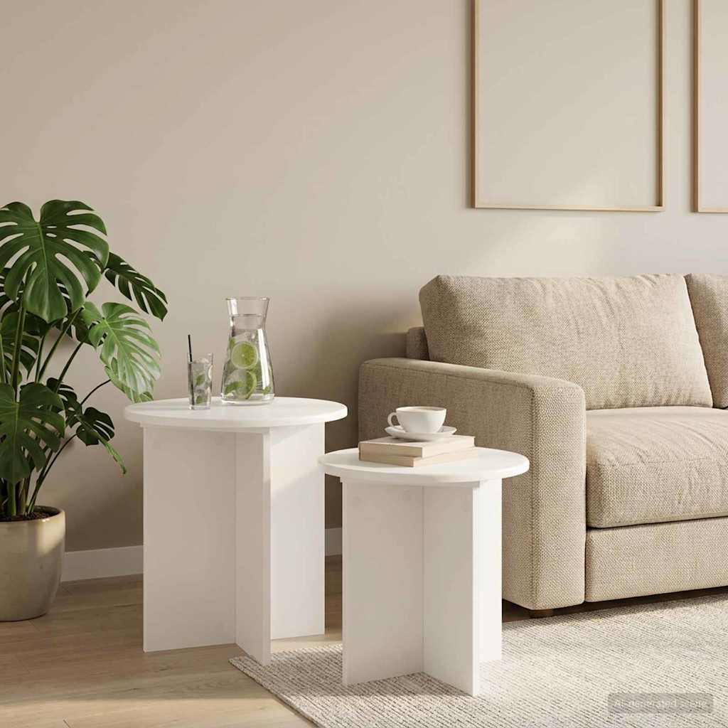 Beistelltisch-Set mit Speicher 2 pcs Holzwerkstoff