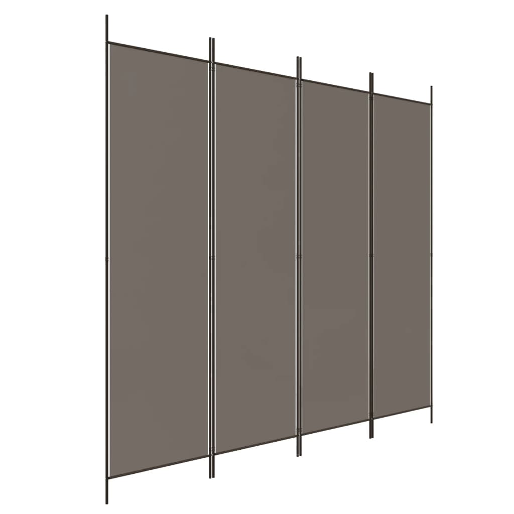 3-tlg. Paravent Schwarz 150x200 cm Stoff