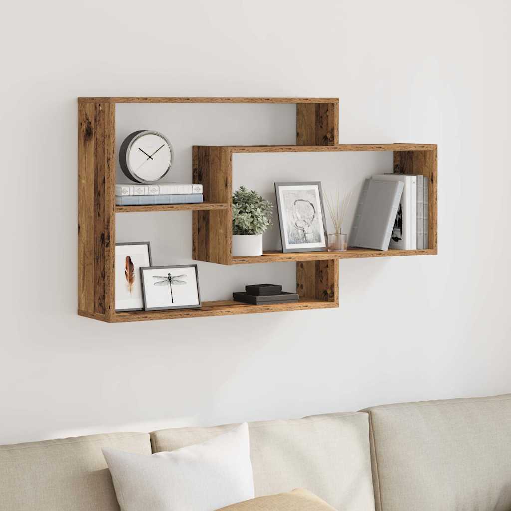 Wandregale Weiß 104x20x58,5 cm Holzwerkstoff