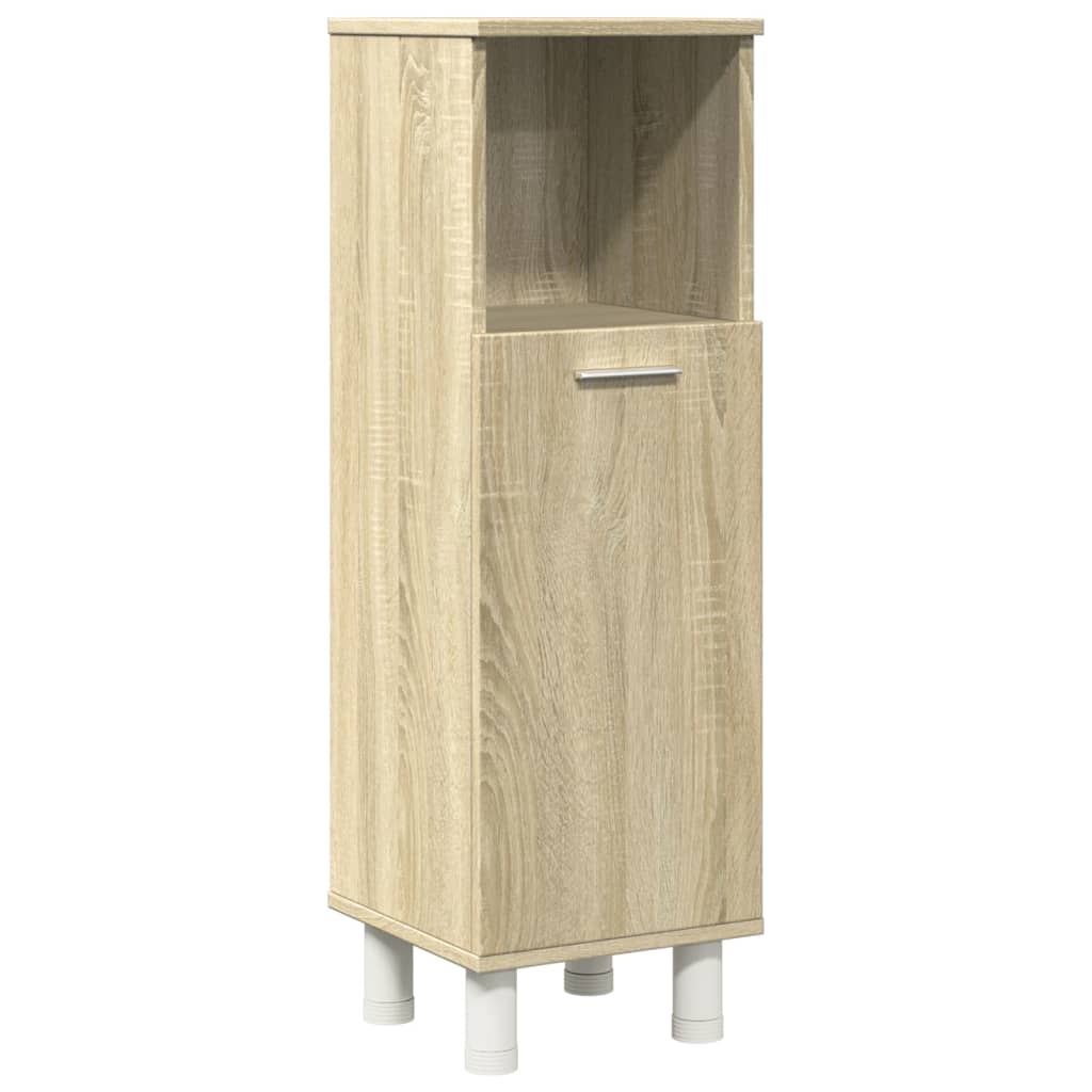3-tlg. Badmöbel-Set Betongrau Holzwerkstoff