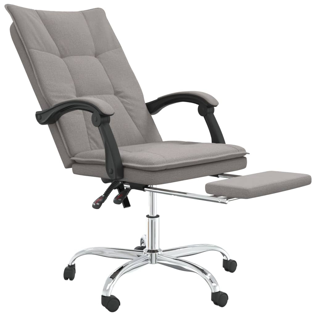 Bürostuhl mit Liegefunktion Braun Stoff